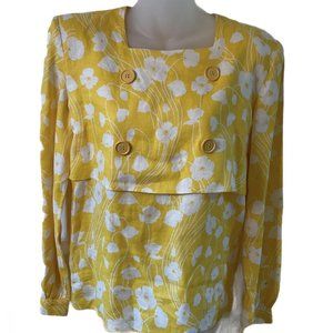 Vintage Valentino Womens Long Sleeve Blouse Top 40